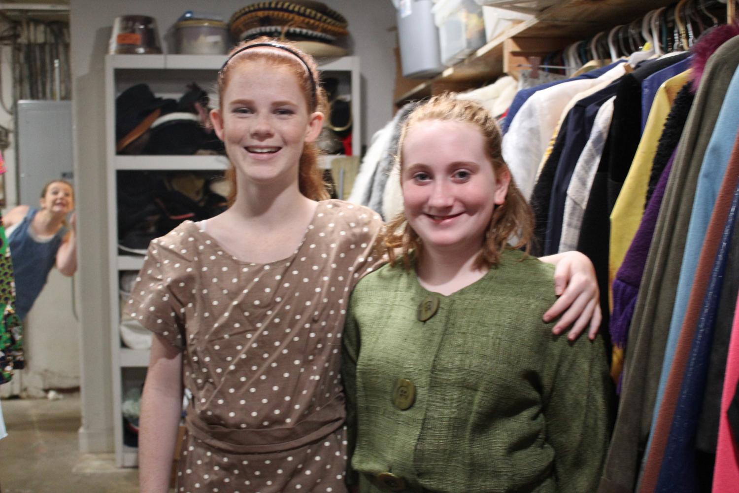 Seventh-graders Natalie Waters and Elle Baker are among the cast members in The Fantastic Mr. Fox.