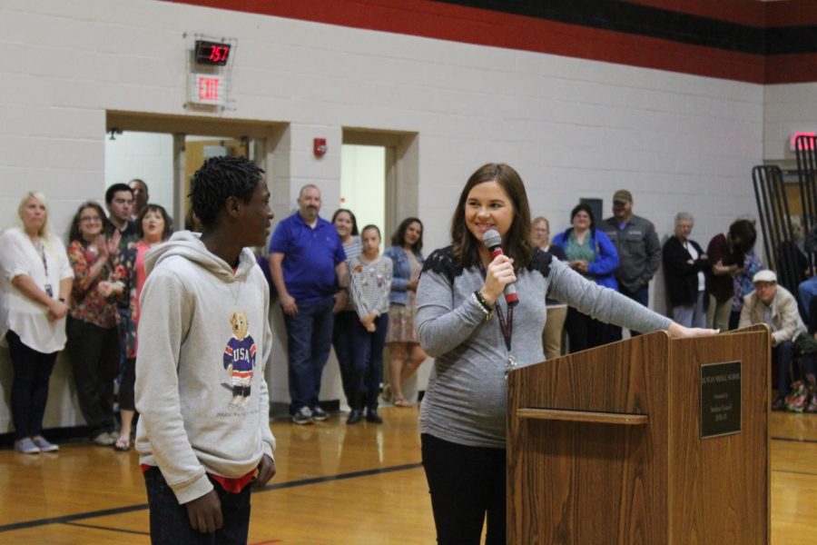 Assistant Principal Lisha Elroy talks about why Terrance Martin received the theme award.