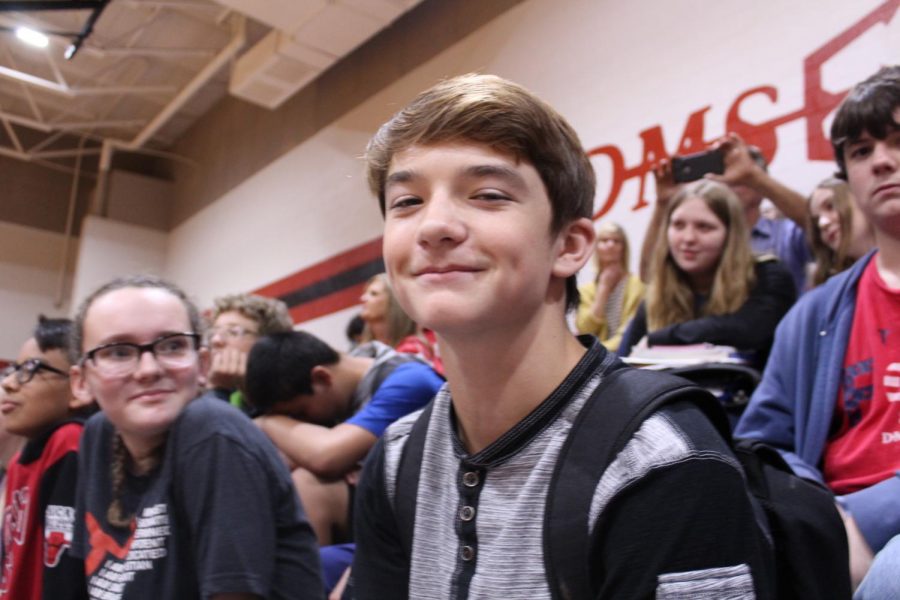 Skyler Powell and other DMS students participated in the school first pep rally earlier this month. Now, they are heading home for Fall Break.