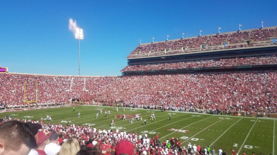 The University of Oklahoma Sooners play against Kansas State earlier this season. The annual Bedlam game with featured OU versus Oklahoma State University took place Saturday in Norman.
