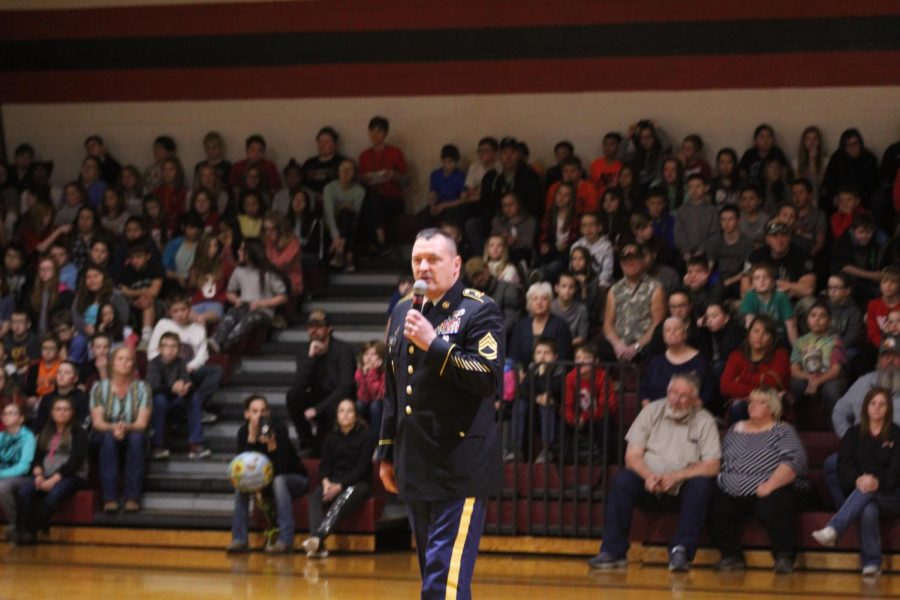 Veterans talked to Duncan Middle School students Friday about Veterans Day.