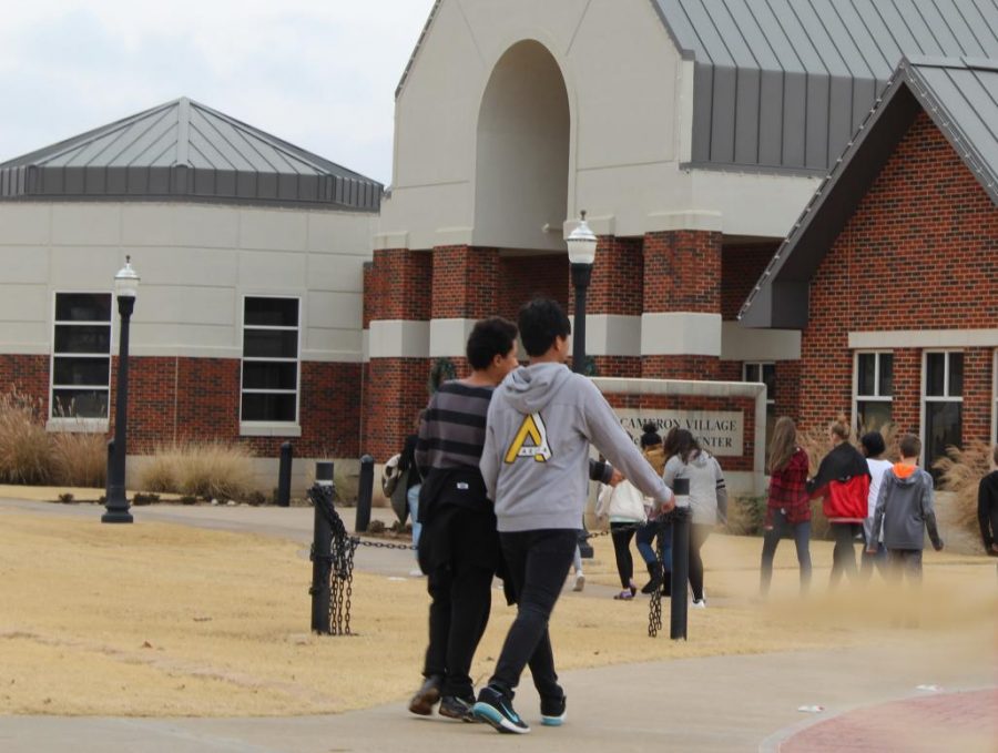 Seventh-grade students visit Cameron University in Lawton.