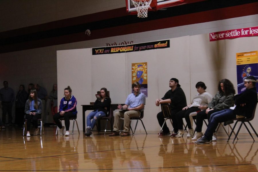 Duncan High School drama students perform The Empty Chair.