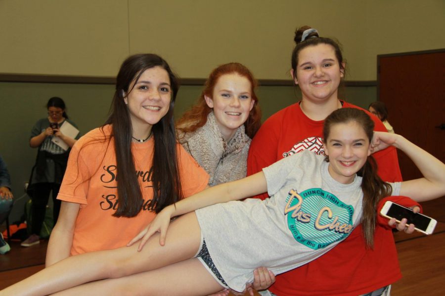 Emersen Villagrana, Natalie Waters, Sadi Blalock and Ainsley McEntire are among the actors performing in Duncan Little Theatres Shrek the Musical.