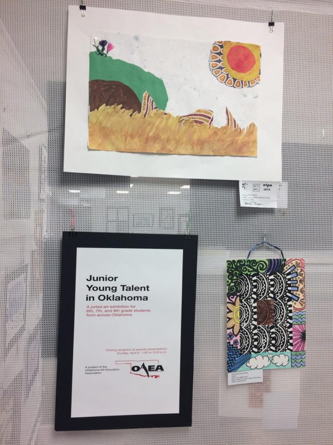 Six Duncan Middle School students had their art selected for a art show in Stillwater.