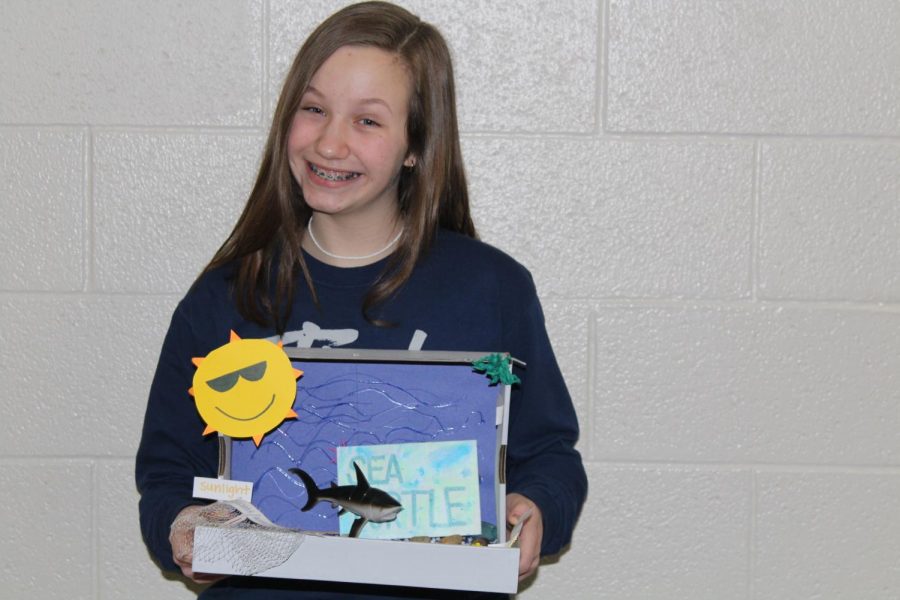 8th Grade science students finish up first semester projects