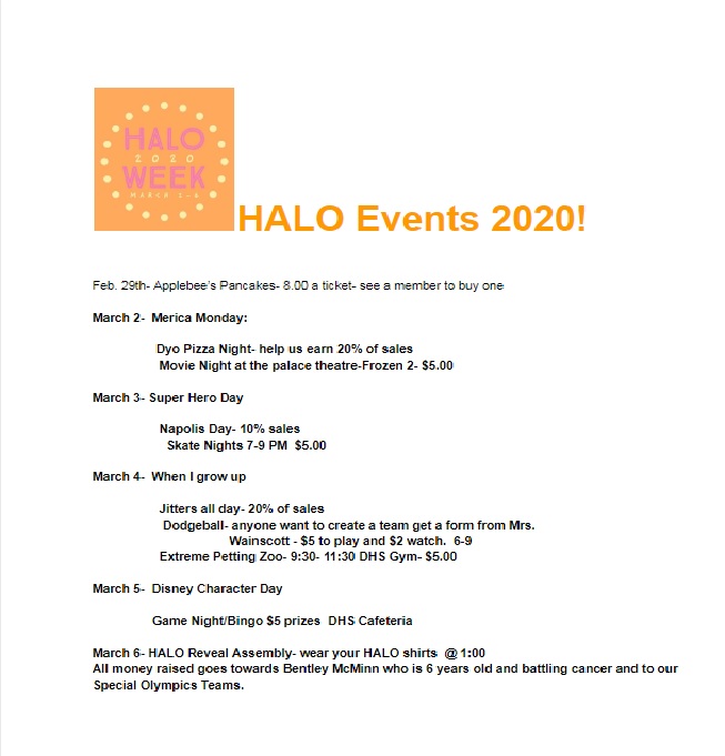 Duncan students to participate in HALO Week