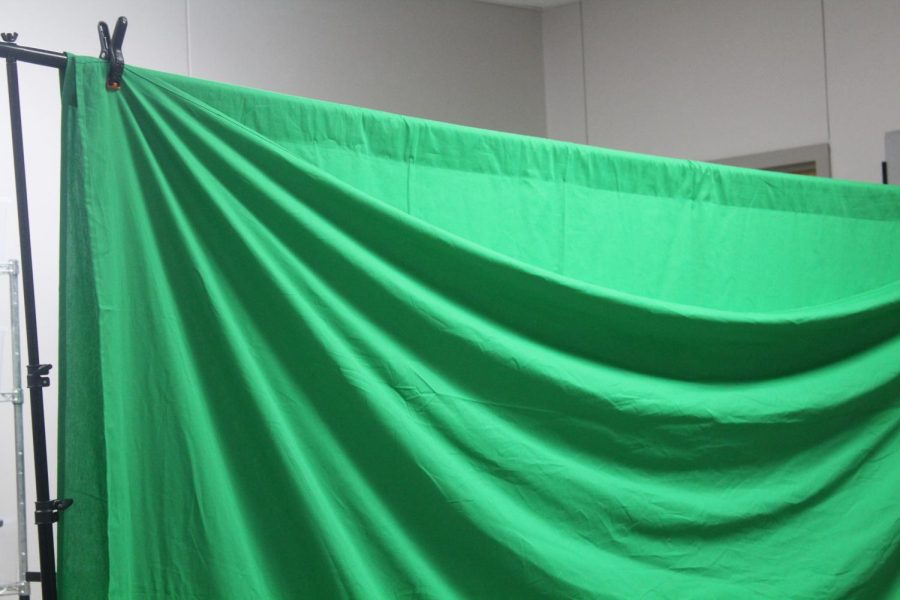 The STEM green screen is being used by sixth-grade STEM students for a project in class.