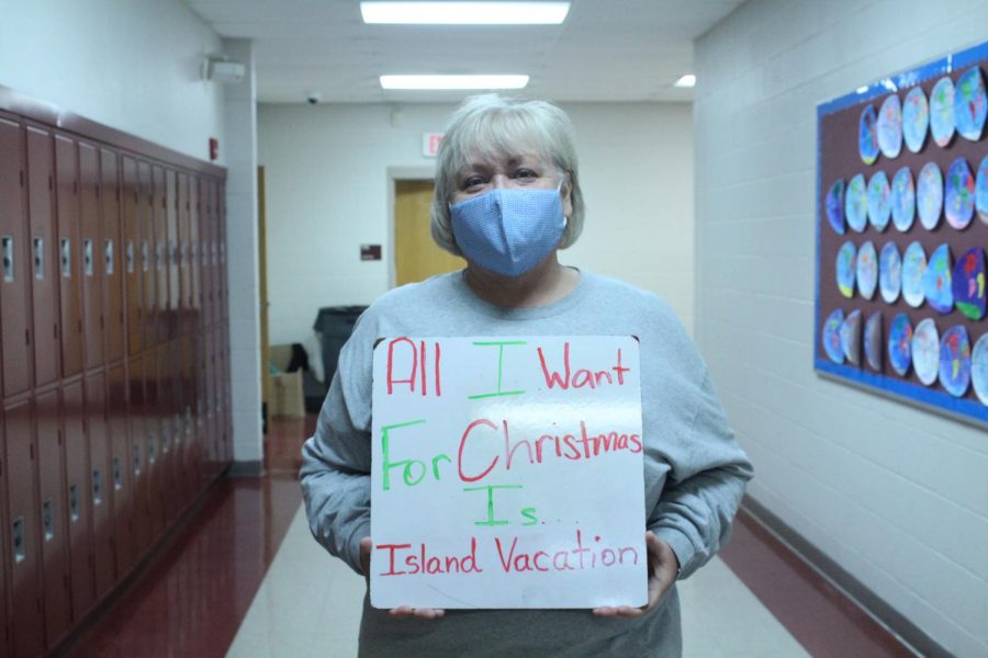 Joni Blackburn, sixth-grade social studies teacher, wants to get away from it all this holiday season.