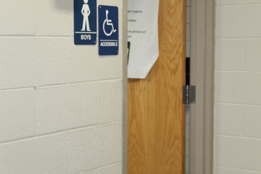 The seventh-grade boys restroom reopened toward the end of last week.