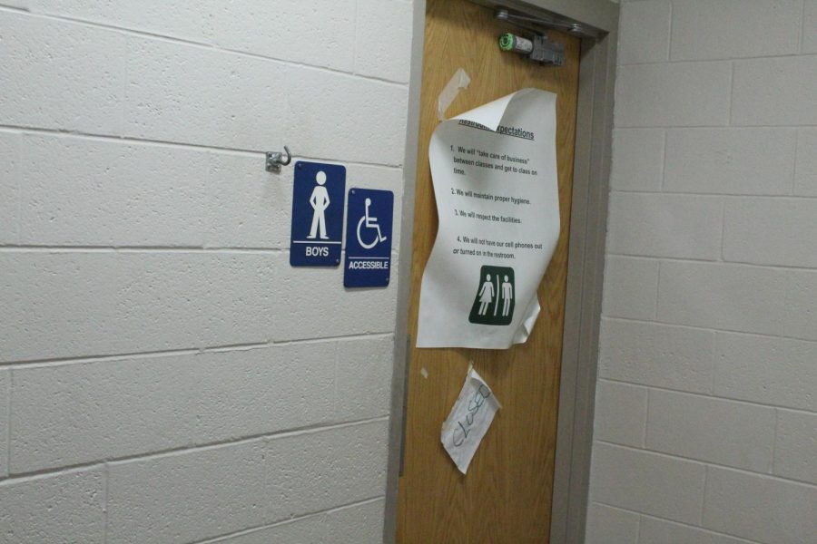 7th-grade boys bathroom will not be open for awhile.