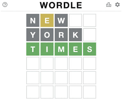 wordle on the New York Times website