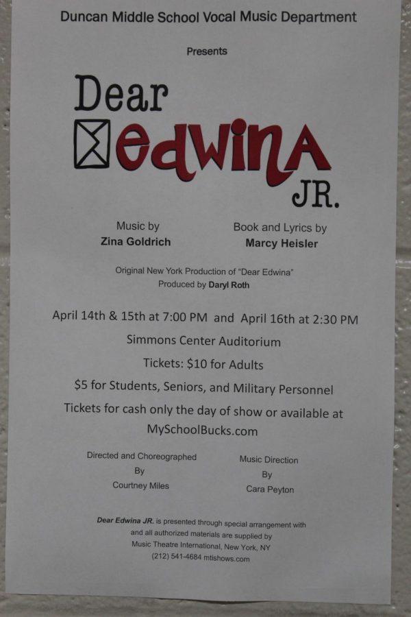 Musical theater group to perform Dear Edwina Jr, the Musical