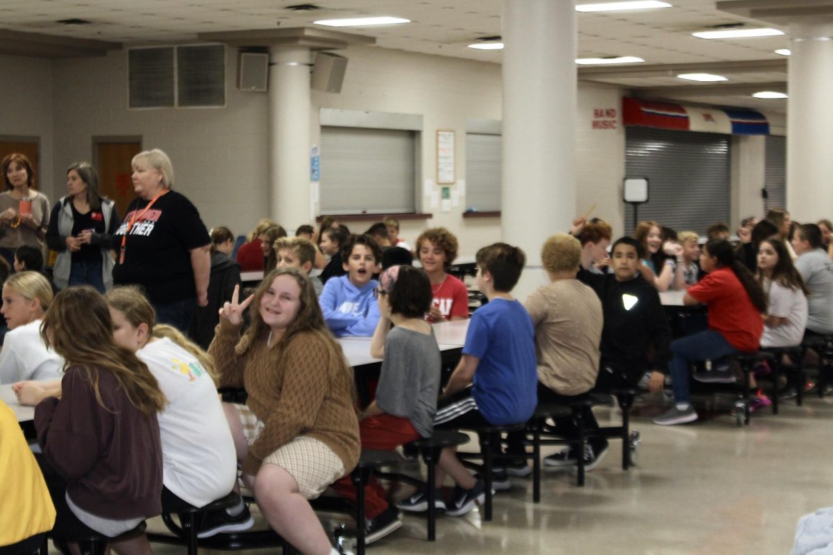Sixth-grade students gather in the commons during WIN. This year, students will be staying in classrooms, going outside or going to the commons more than they go to the gym.