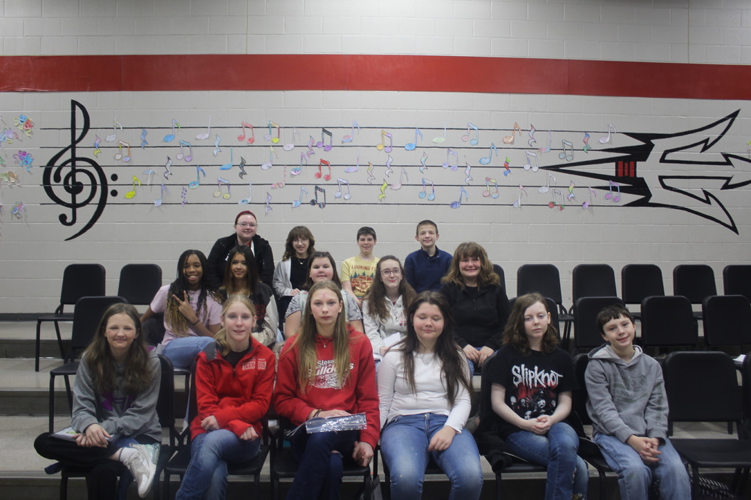 Choir students prepare to participate in Circle the State with Song, which took place Jan. 28.