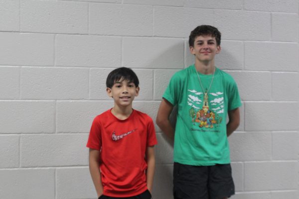Matthew Williams and Mason Sanders are two members of the DMS Cross Country Team.