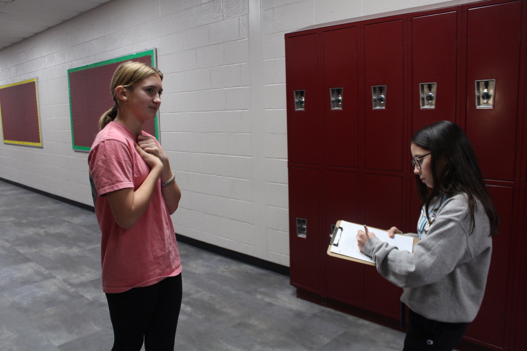 Carleigh Nalley interviews Palmer Reed about sixth-grade sports.