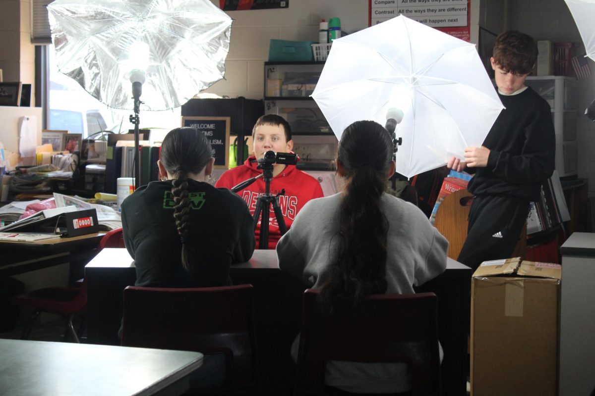 Demon Direct staff members set up for today's News Update video.