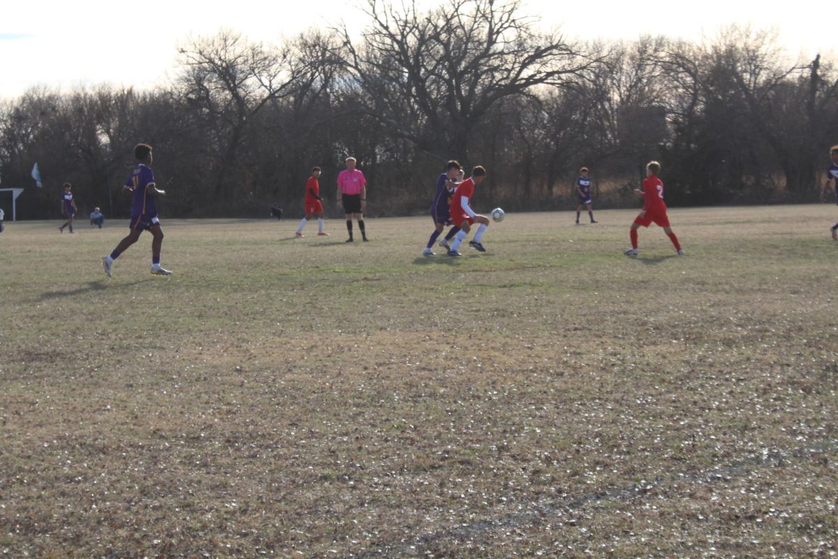 Duncan Middle School soccer players practice during seventh hour.